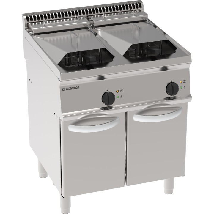 ELECTRISCHE FRITEUSE 2 x 14 L OP GESLOTEN KAST EEF870 TECNOINOX