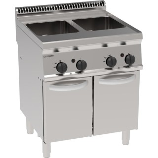 PASTAKOKER GAS 2 x 23 L OP GESLOTEN KAST EGC870 TECNOINOX