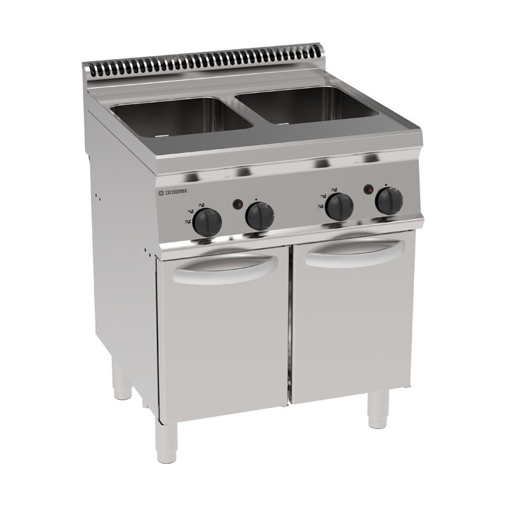 PASTAKOKER GAS 2 x 23 L OP GESLOTEN KAST EGC870 TECNOINOX