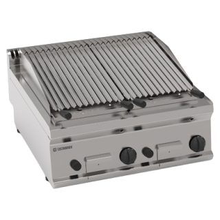 TOP LAVASTEENGRILL DUBBEL GAS EGPL870 TECNOINOX