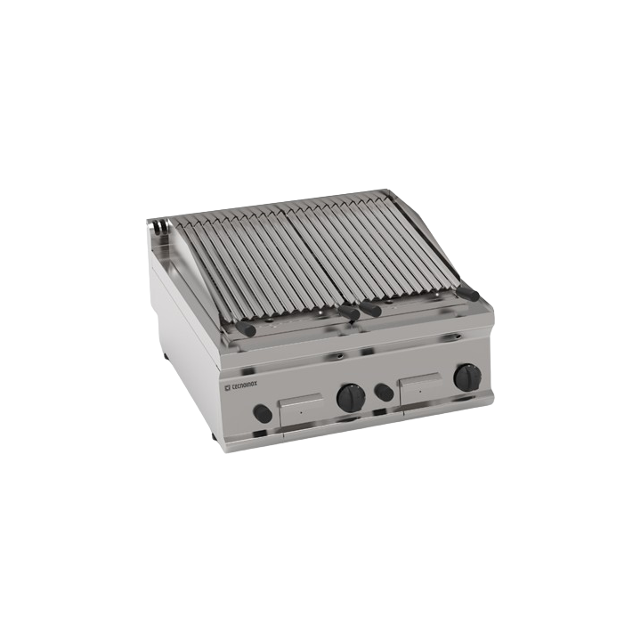 TOP LAVASTEENGRILL DUBBEL GAS EGPL870 TECNOINOX