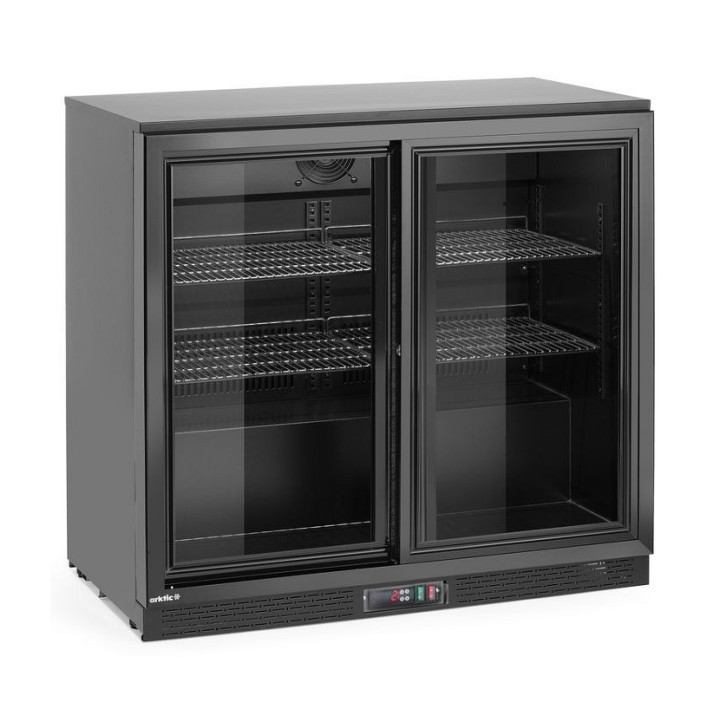Arrière de bar avec doubles portes coulissantes
