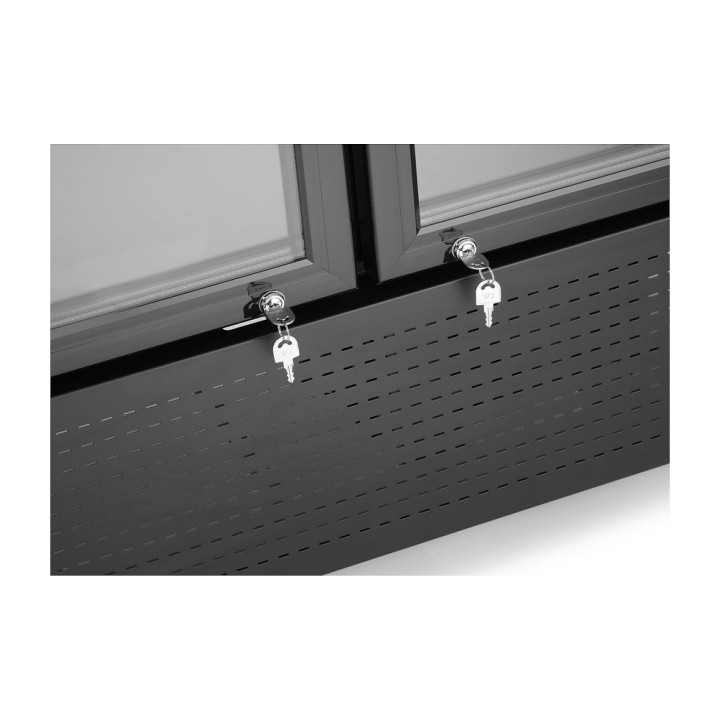Armoire réfrigérée avec caisson lumineux, double porte