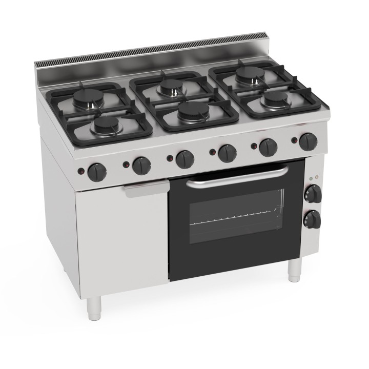 GAS FOURNUIS OP ELECTRISCHE OVEN EN KAST EG6SFEA65 TECNOINOX