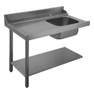 TABLE ENTREE LAVE-VAISSELLE A CAPOT GAUCHE AVEC PLONGE - L 1200 MM D80205 ELETTROBAR
