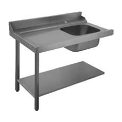 TABLE ENTREE LAVE-VAISSELLE A CAPOT GAUCHE AVEC PLONGE - L 1200 MM D80205 ELETTROBAR