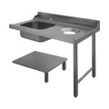 TABLE ENTREE LAVE-VAISSELLE A CAPOT DROITE AVEC PLONGE & TROU DECHETS - L 1200 MM D80208 ELETTROBAR