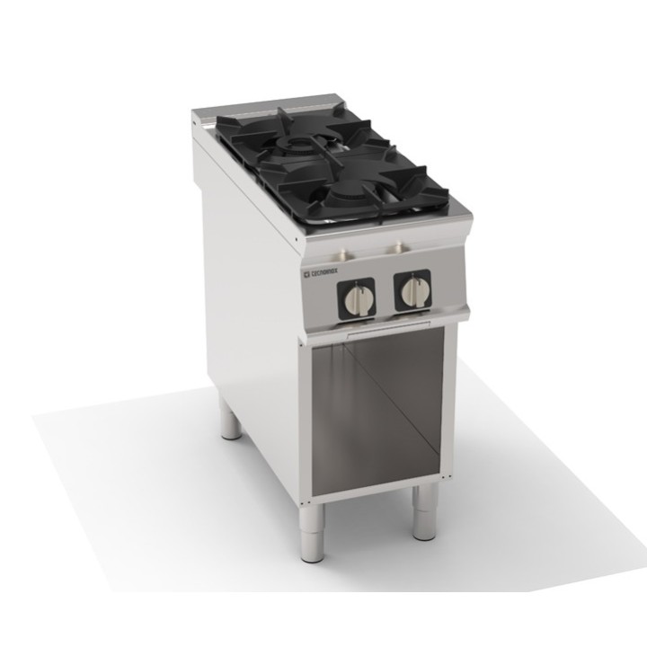 2 BRANDERS GAS OP OPEN KAST EG2SA90 TECNOINOX