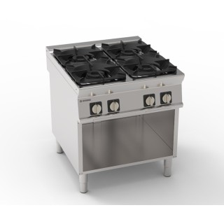 4 BRANDERS GAS OP OPEN KAST EG4SA90 TECNOINOX