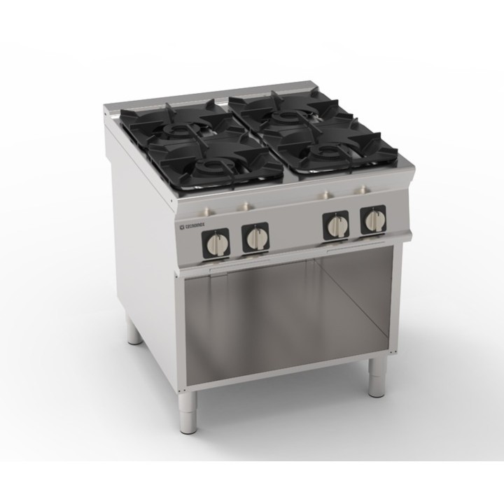 4 BRANDERS GAS OP OPEN KAST EG4SA90 TECNOINOX