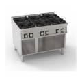 6 BRANDERS GAS OP OPEN KAST EG6SA90 TECNOINOX