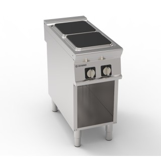 2 ELECTRISCHE PLATEN OP OPEN KAST EE2SA90 TECNOINOX