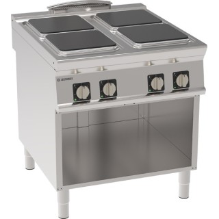 4 ELECTRISCHE PLATEN OP OPEN KAST EE4SA90 TECNOINOX