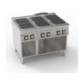 6 ELECTRISCHE PLATEN OP OPEN KAST EE6SA90 TECNOINOX