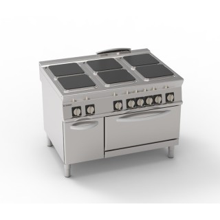 6 ELECTRISCHE PLATEN OP ELECTRISCHE OVEN GN 2/1 EN GESLOTEN KAST EE6SFEA90 TECNOINOX