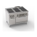 6 PLAQUES ELECTRIQUE SUR FOUR ELECTRIQUE GN 2/1 ET ARMOIRE FERMEE EE6SFEA90 TECNOINOX