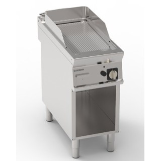 FRY-TOP GAZ SUR ARMOIRE OUVERTE, RAINURE EGFTA490R TECNOINOX