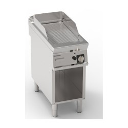 FRY-TOP GAS OP OPEN KAST, GERIBD EGFTA490R TECNOINOX