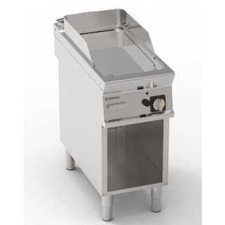 FRY-TOP GAS OP OPEN KAST, VLAK GECHROOMD EGFTA490LC TECNOINOX