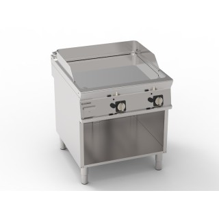 FRY-TOP DUBBEL GAS OP OPEN KAST, VLAK EGFTA890L TECNOINOX