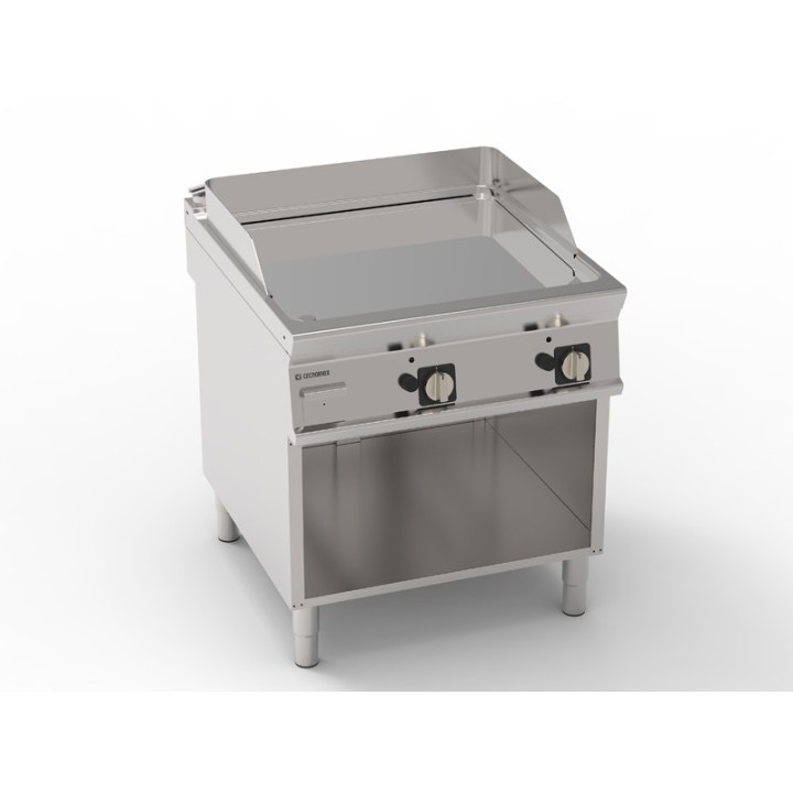 ELECTRISCHE DUBBELE FRY-TOP OP OPEN KAST, VLAK GECHROOMD EEFTA890LC TECNOINOX