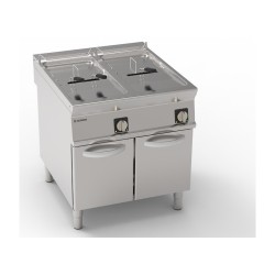 FRITEUSE ELECTRIQUE 2 x 17 L SUR ARMOIRE FERMEE EEF890 TECNOINOX