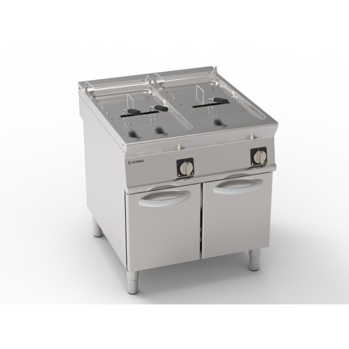 ELECTRISCHE FRITEUSE 2 x 17 L OP GESLOTEN KAST EEF890 TECNOINOX