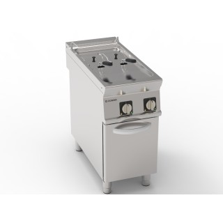 ELECTRISCHE FRITEUSE 2 x 8 L OP GESLOTEN KAST EEF492 TECNOINOX