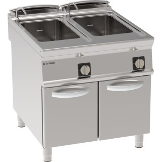 PASTAKOKER GAS 2 x 40 L OP GESLOTEN KAST EGC890 TECNOINOX