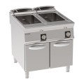 PASTAKOKER GAS 2 x 40 L OP GESLOTEN KAST EGC890 TECNOINOX