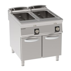 PASTAKOKER GAS 2 x 40 L OP GESLOTEN KAST EGC890 TECNOINOX