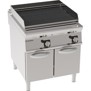 GRILLADE PIERRE DE LAVE DOUBLE GAZ SUR ARMOIRE FERMEE EGPLA890 TECNOINOX