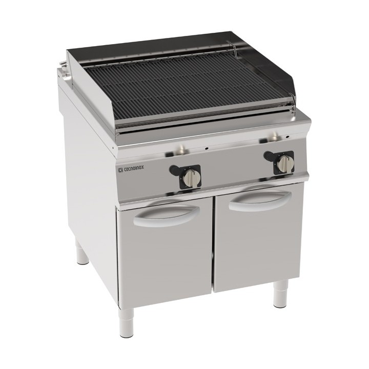 LAVASTEENGRILL DUBBEL GAS OP GESLOTEN KAST EGPLA890 TECNOINOX