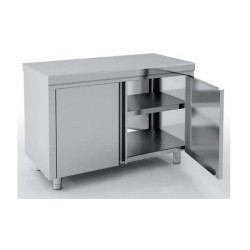 TABLE ARMOIRE INOX, PORTES BATTANTES, L 600 MM JTA066 FORCAR