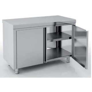TABLE ARMOIRE INOX, PORTES BATTANTES, L 800 MM JTA087 FORCAR