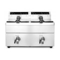Friteuse à induction avec robinet de vidange - 2 x 8 l