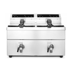 Friteuse à induction avec robinet de vidange - 2 x 8 l