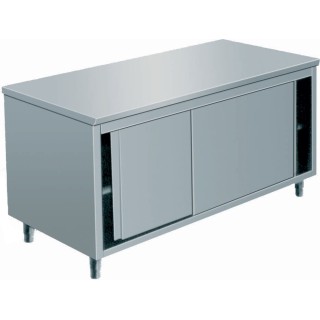 RVS TAFELKAST, MET SCHUIFDEUREN, L 1000 MM JTA107 FORCAR