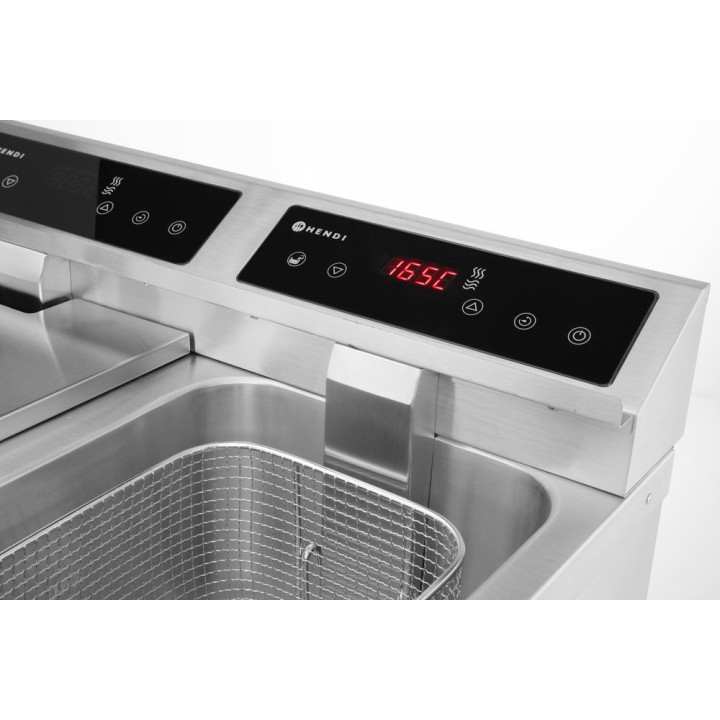 Friteuse à induction avec robinet de vidange - 2 x 8 l