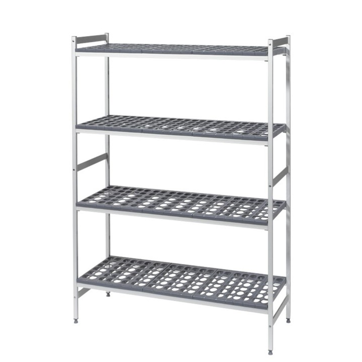 RAYONNAGE 4 NIVEAUX POUR CHAMBRE FROIDE, L 1734 x P 365 MM MODULE 12 "C+C"