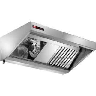 HOTTE MURALE EN INOX COMPLETEMENT EQUIPEE, L 2000 MM JHESS920