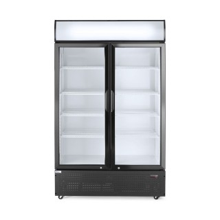 Armoire réfrigérée avec caisson lumineux, double porte