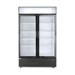 Armoire réfrigérée avec caisson lumineux, double porte
