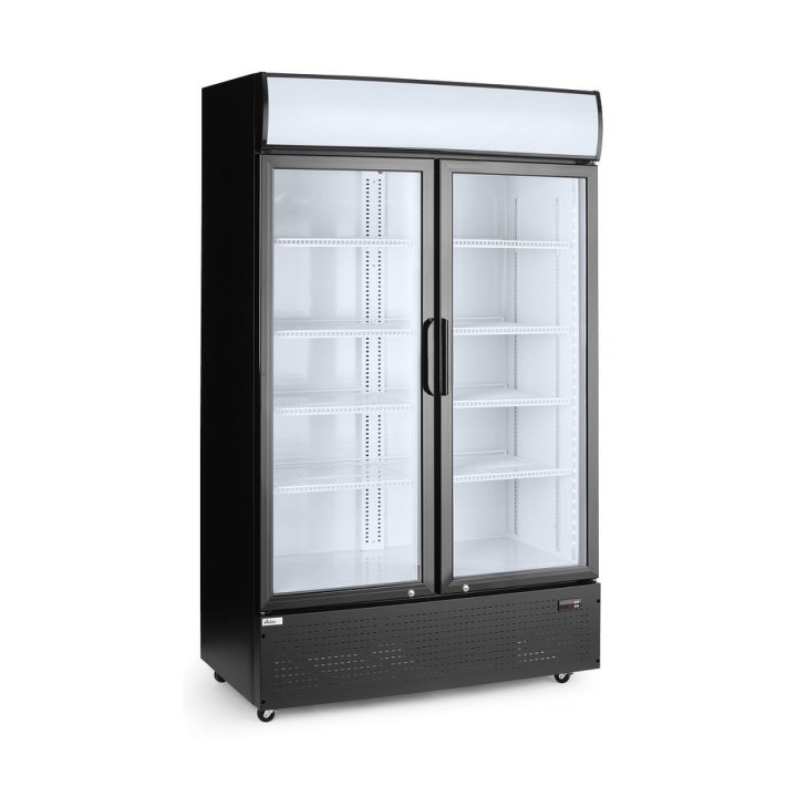 Armoire réfrigérée avec caisson lumineux, double porte