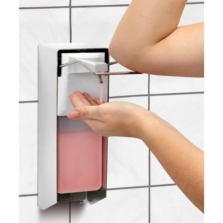 DISPENSER VOOR VLOEIBARE ZEEP MET ELLEBOOG BEDIENING 1 L TE-DISTRIBUTEUR COUDE