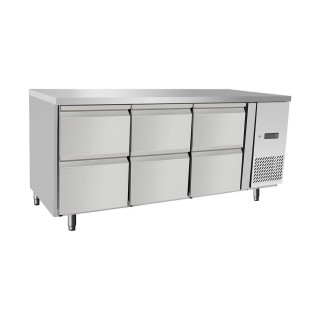 Réfrigérateur comptoir avec 6 tiroirs