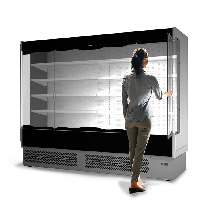 MEUBLE MURAL REFRIGERE AVEC PORTES BATTANTES POUR PRODUITS FRAIS PRE-EMBALLES L 1955 MM LSPD6187HD TECNODOM