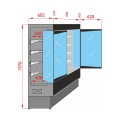 MEUBLE MURAL REFRIGERE AVEC PORTES BATTANTES POUR PRODUITS FRAIS PRE-EMBALLES L 1955 MM LSPD6187HD TECNODOM