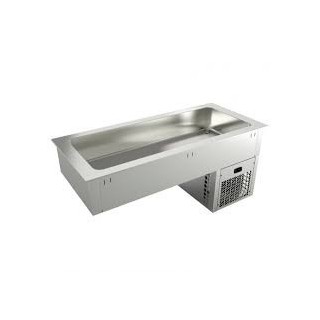 ELEMENT ENCASTRABLE CUVE REFRIGEREE 2 x GN 1/1, L 815 MM SEECF2