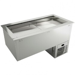 ELEMENT ENCASTRABLE CUVE REFRIGEREE VENTILEE 3 x GN 1/1, L 1155 MM SEECFV3